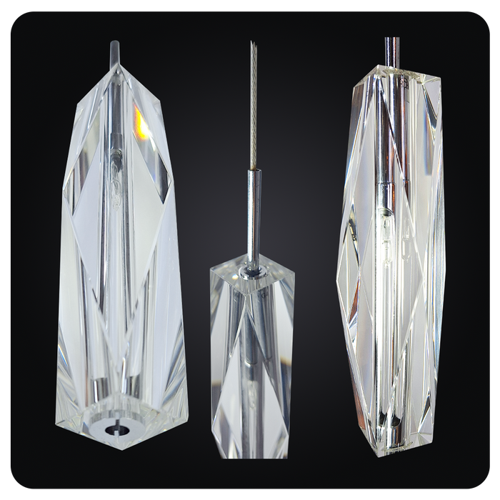 Ethereal Elegance Sculptural Grand Format Crystal Pendant Chandelier