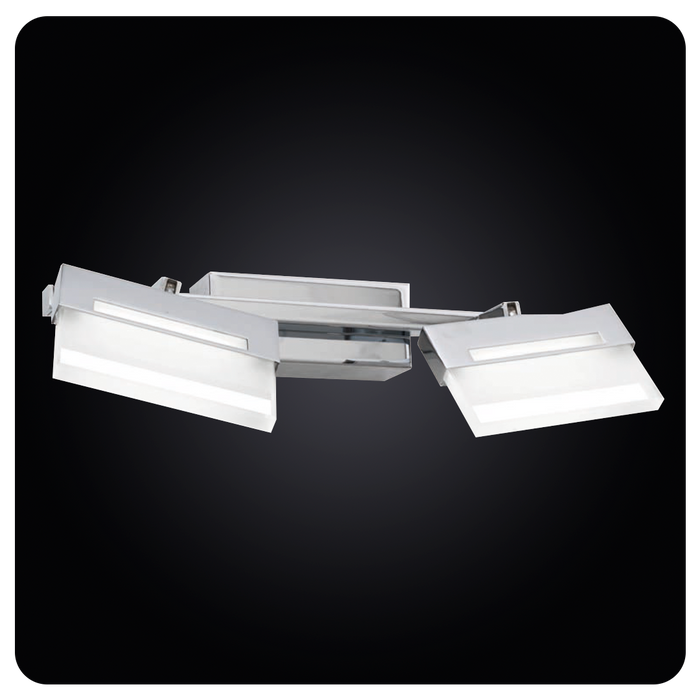 Faladesa K L O P 40554 Contemporary Chrome Dual LED Sconce for Elegant Lighting