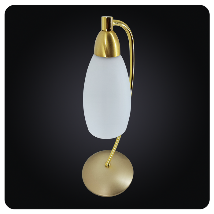 Matte Gold Elegance Frosted Table Lamp