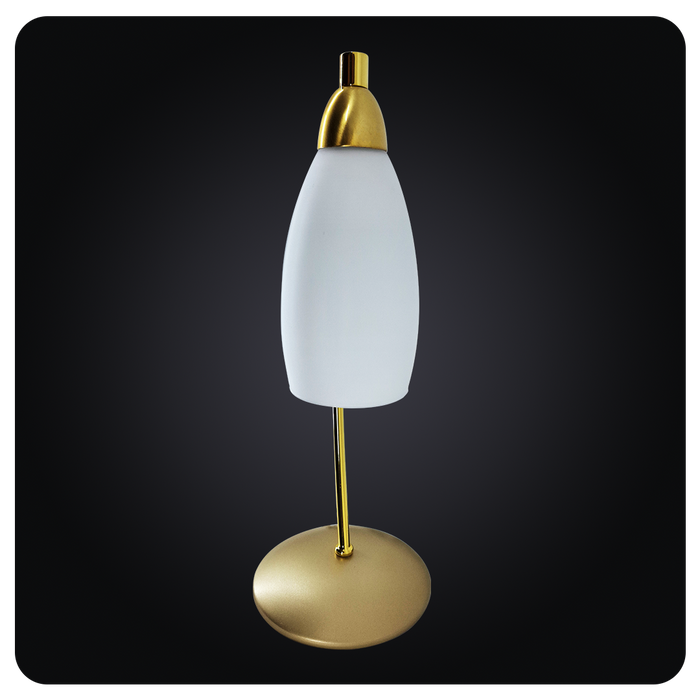Matte Gold Elegance Frosted Table Lamp