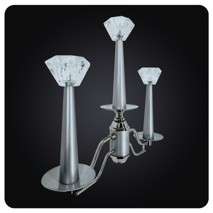 Luxurious Exotica Chrome Crystal Table Lamp