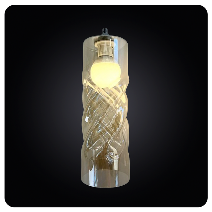 Modern Twisted Glass Pendant Light 38-DY7032-1PA