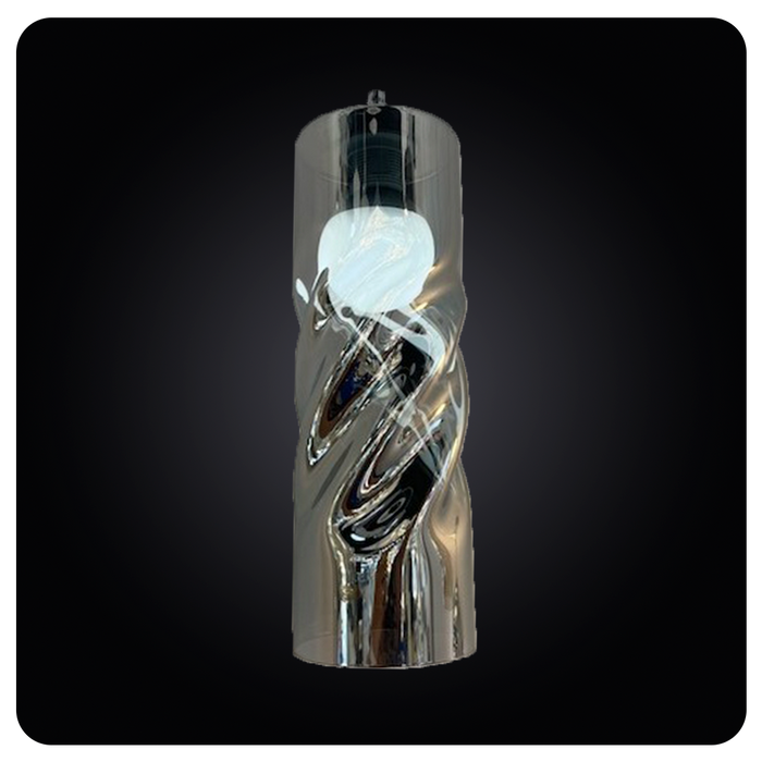 Modern Artistic Swirl Chrome LED Pendant Light 38-DY7032-1PB