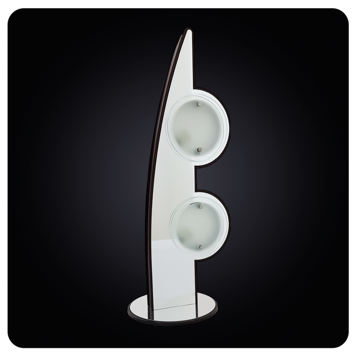 Elegant Dubai Dual-Light Chrome Silver Table Lamp
