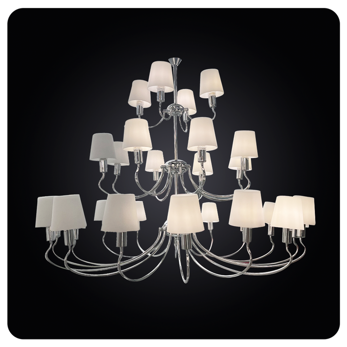 Luxurious Multi-Level Crystal Chandelier with LED Support 40-MT1000A/8P CH