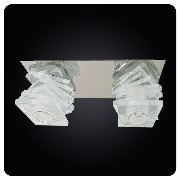 Modern Crystal Geometric LED Ceiling Fixture 40-MT1452/2C CH