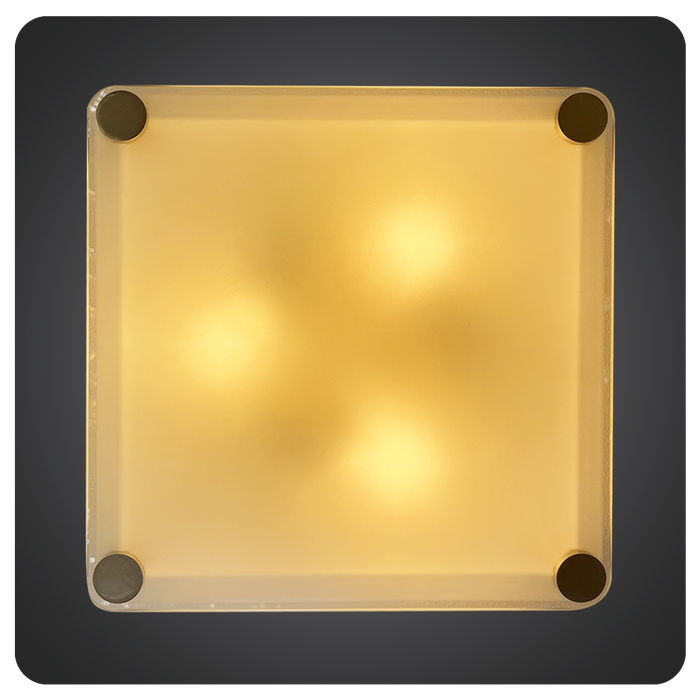Modern Metallic Plastic Corner LED Ceiling Light 40-MT2405/3C SSV