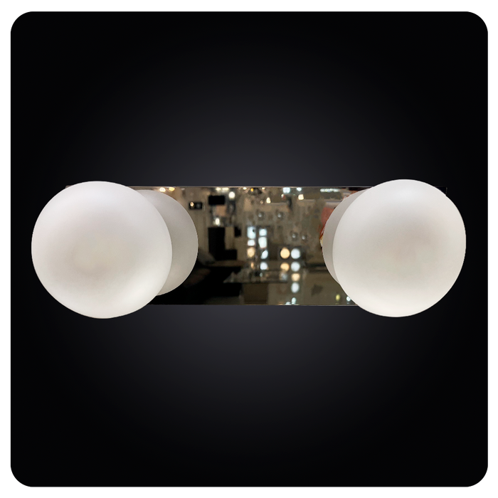 Luxurious Crystal Dual-Globe Metallic Wall Sconce 40-MT2859-2W