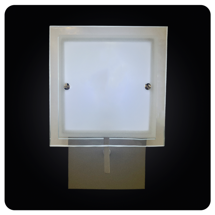 Modern Minimalist Square LED Wall Sconce 40-MT796B/1W SILVERY+CH