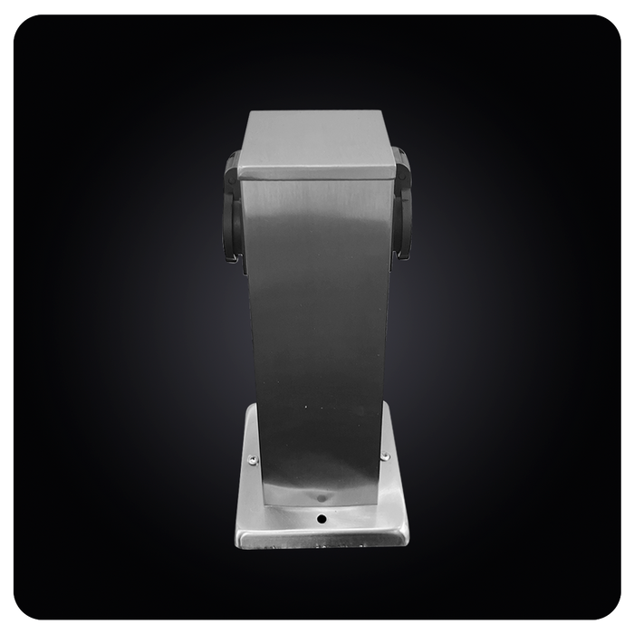 Modern Metallic Rectangular LED Bollard Outdoor Light 49-ST976