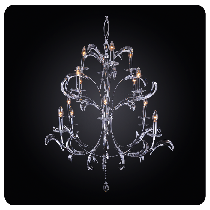 Luxurious Large Chrome Crystal Chandelier Ligh 57-D1202A-16