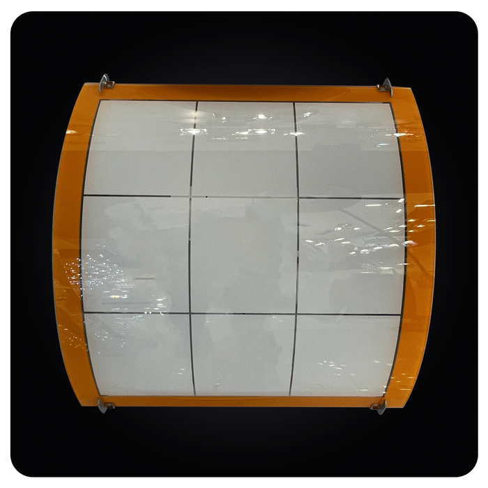 Orange Metallic Framed Wall Sconce with Frosted Panels 63-1169-1NAR