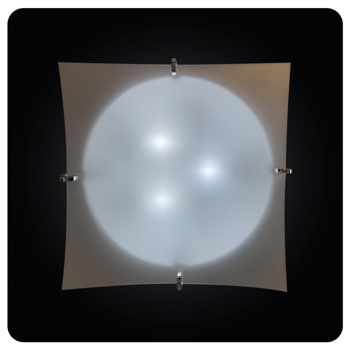 Metallic Frame Ceiling Lamp with White Diffuser 63-1179-3BLC