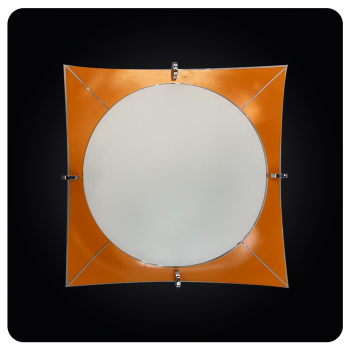 Orange Metallic LED Ceiling Lamp with Frosted Glass 63-1187-3NAR