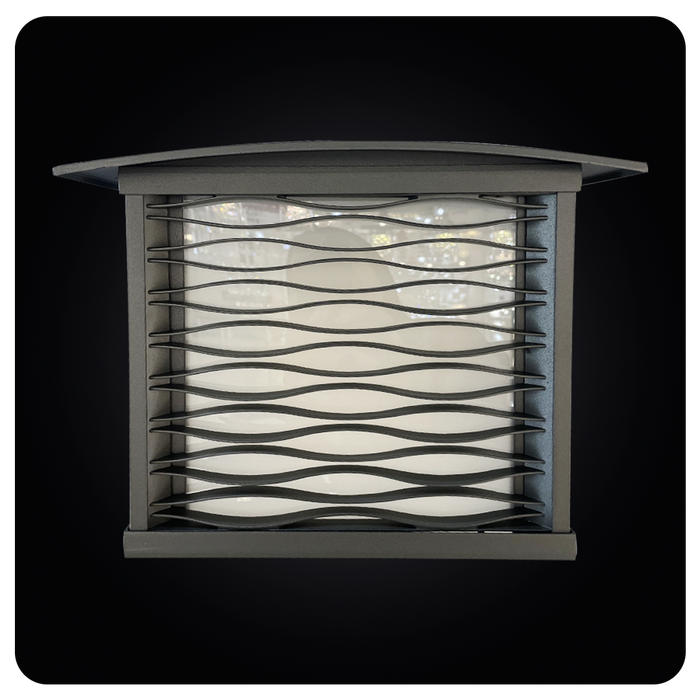 Rustic Metallic Glass Wall Sconce Light Fixture 63-40330