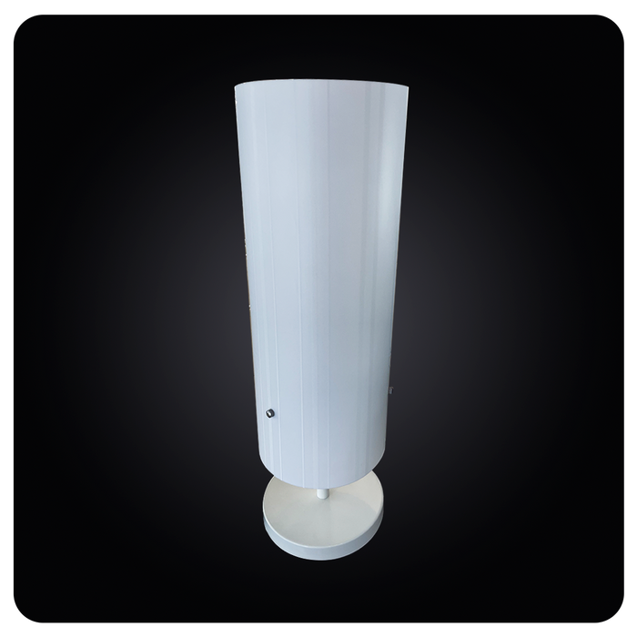 Tall White Frosted Glass-Look Floor Lamp Light 63-7014-AS