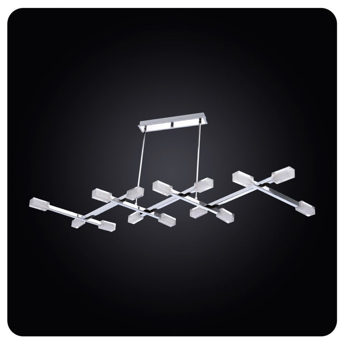 Faladesa LARISA 20953 Modern Chrome Pendant Lamp with 14 Adjustable Lights
