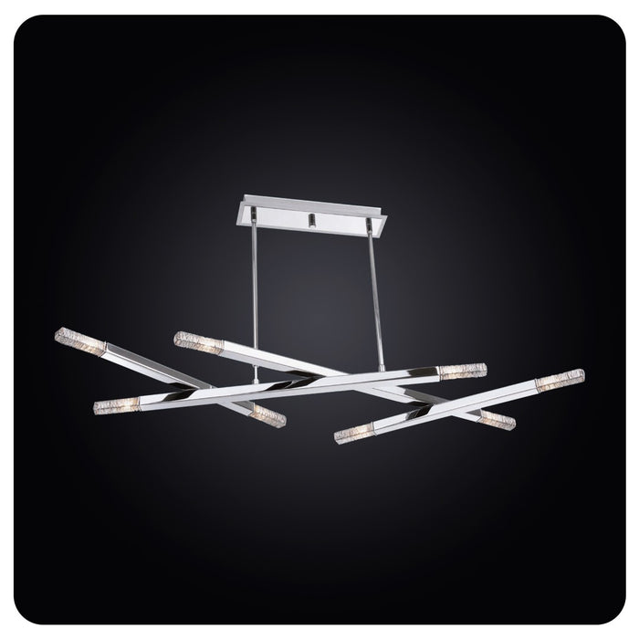 Faladesa CRUZADA 20868 Chrome Pendant Lamp with Brilliant Crystal Details