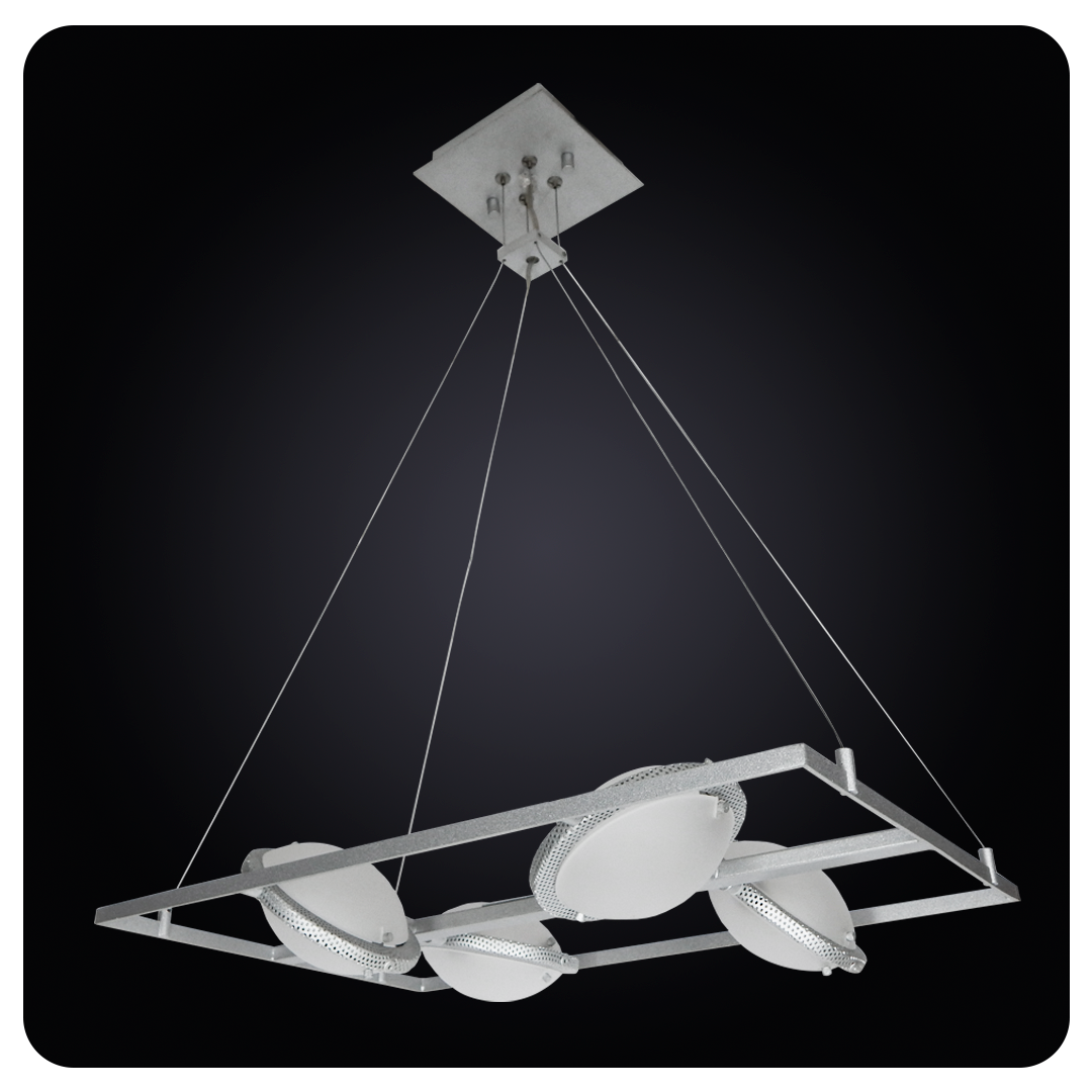 Silver Swivel Opal Glass Pendant — Distinlamp Lighting Store